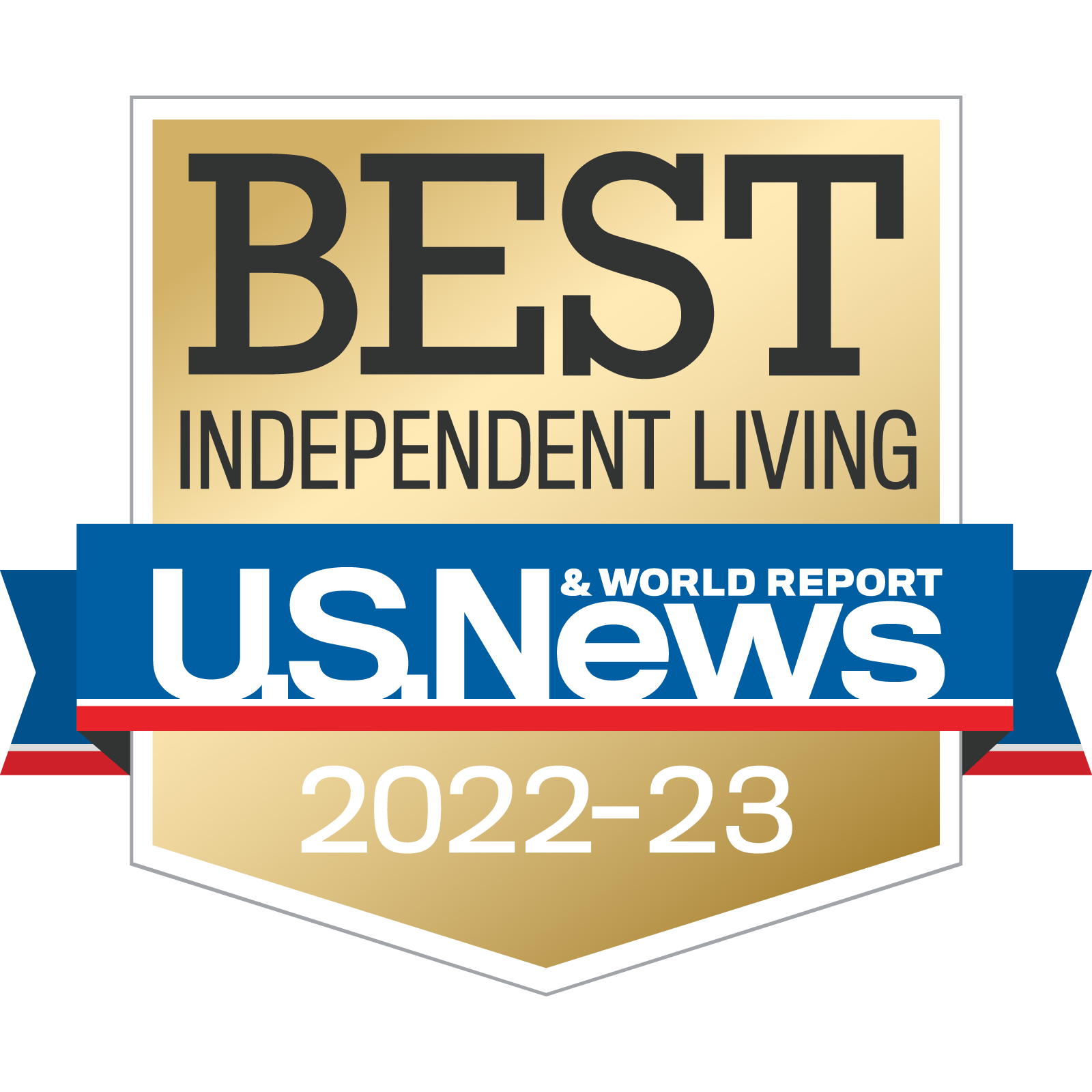 Badge for U.S. News & World Report Best Independent Living 2022-2023